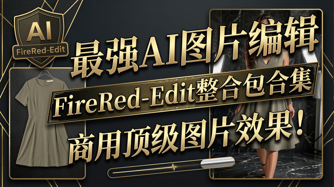 最强AI图片编辑，FireRed-Edit整合包合集，商用顶级图片效果！