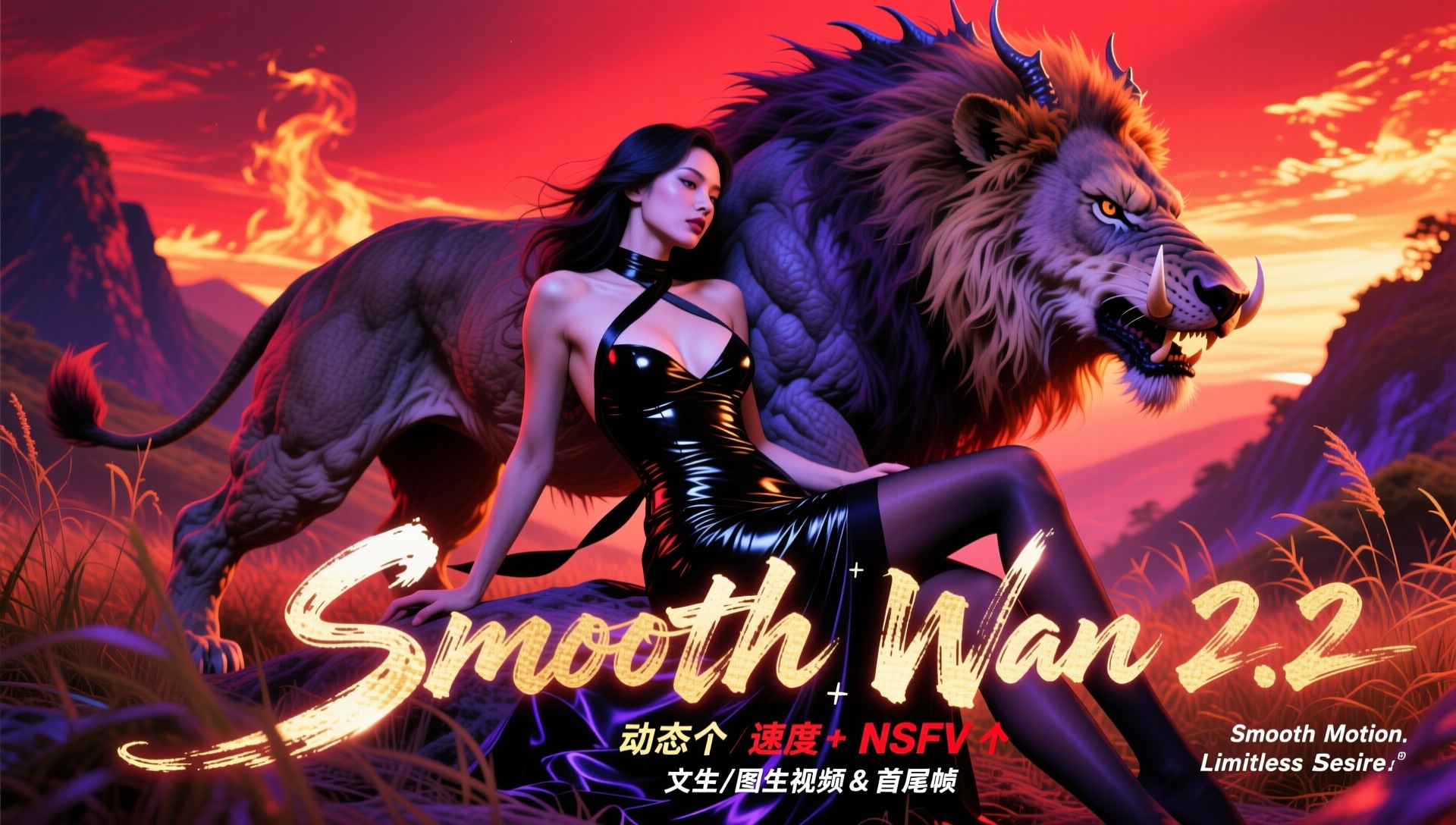 Smooth Wan 2.2 动态↑速度↑NSFW↑文生/图生视频&首尾帧