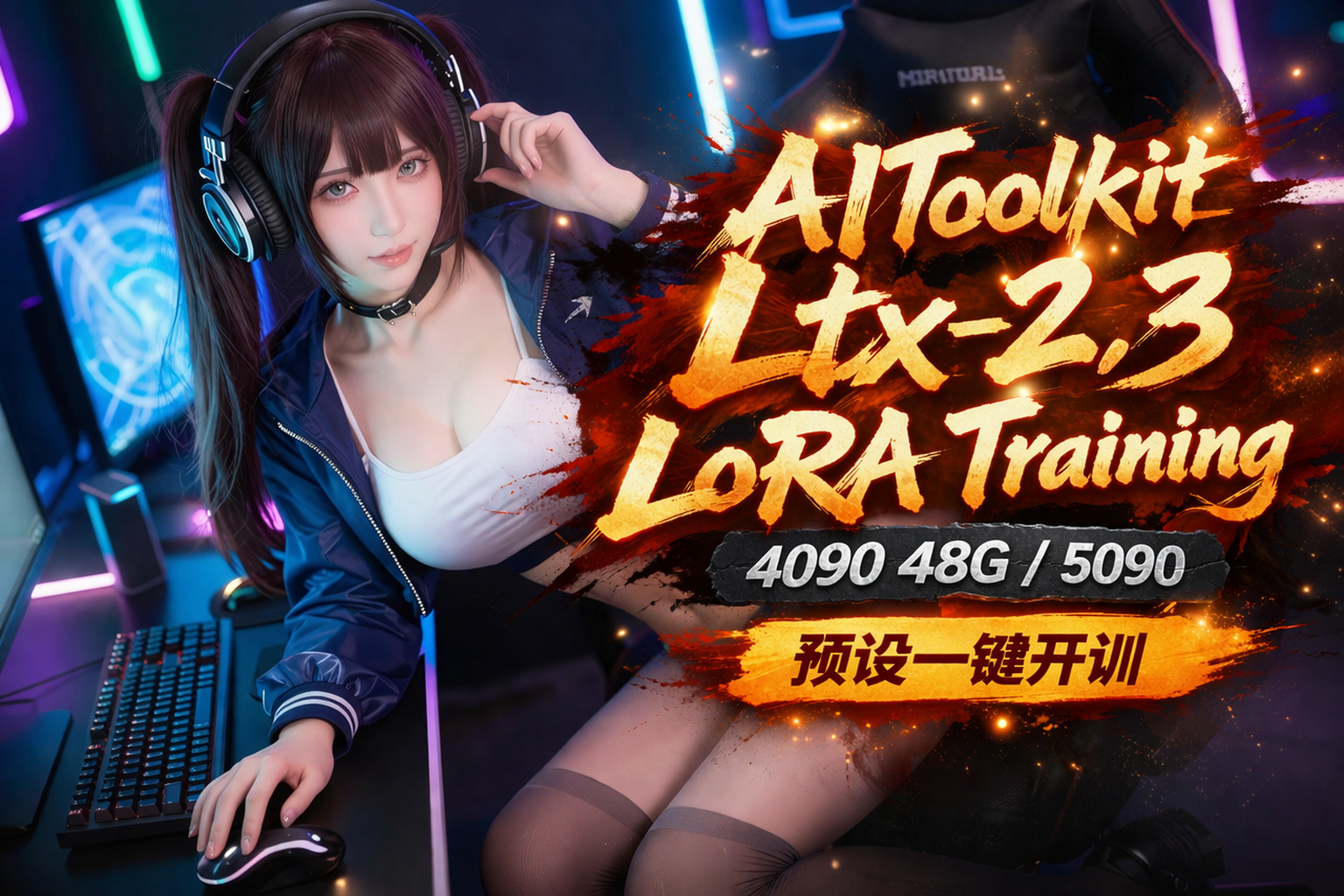 LTX-2.3 LoRA训练 +AIToolkit 4090/48G/5090 一键开训
