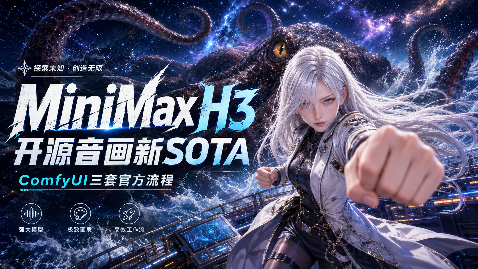 MiniMax H3|开源音画新SOTA|ComfyUI三套官方流程