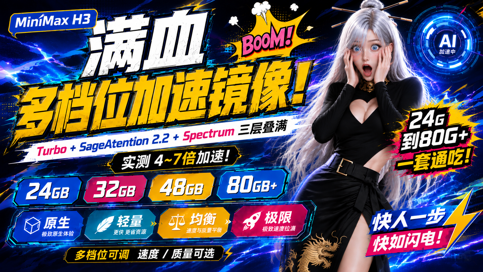 MiniMax H3 加速镜像｜Sage 2.2 + Spectrum + Larry / LightX