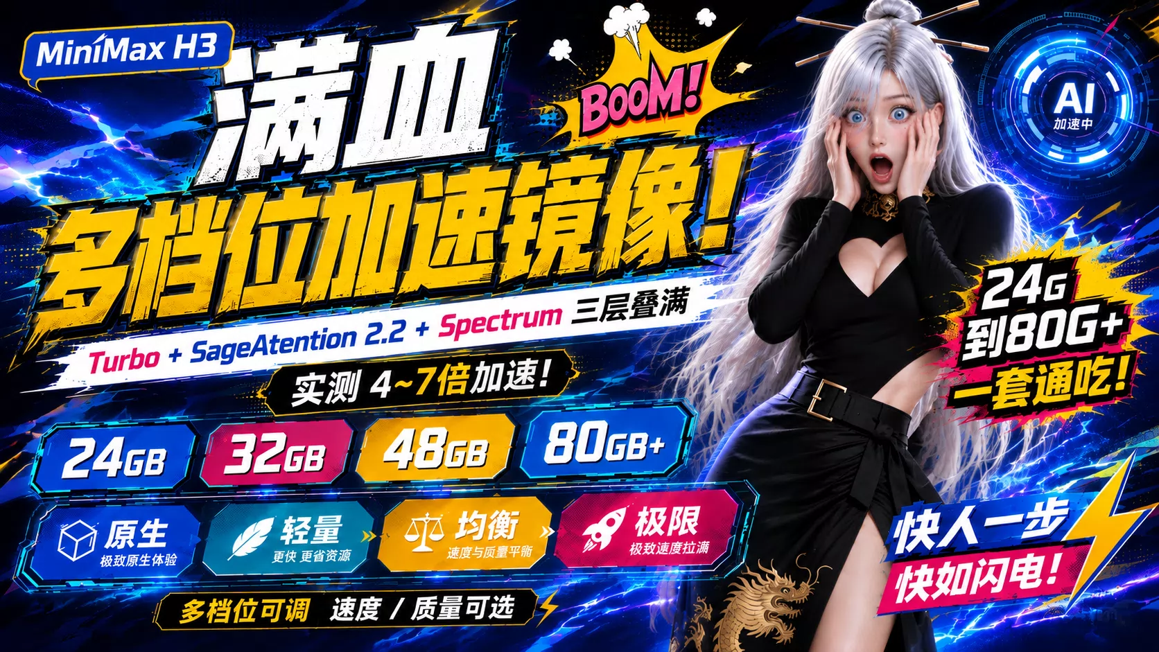 MiniMax H3 加速镜像｜Sage 2.2 + Spectrum + Larry / LightX