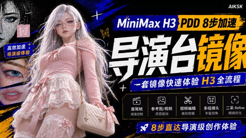 MiniMax H3 8步调度极速导演台