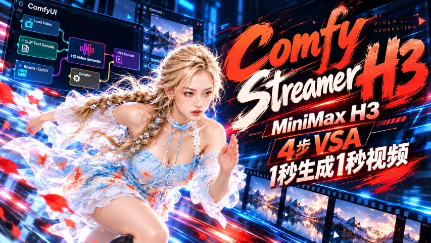 MiniMaxH3 4步VSA近实时生成