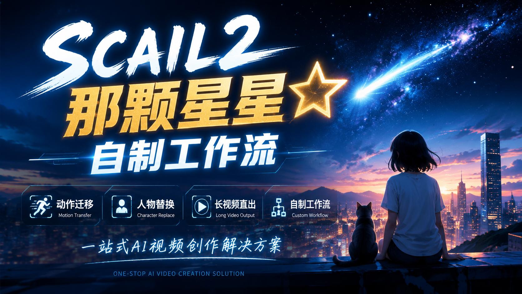 SCAIL2-那颗星星自制工作流,动作迁移,人物替换,可以直出长视频