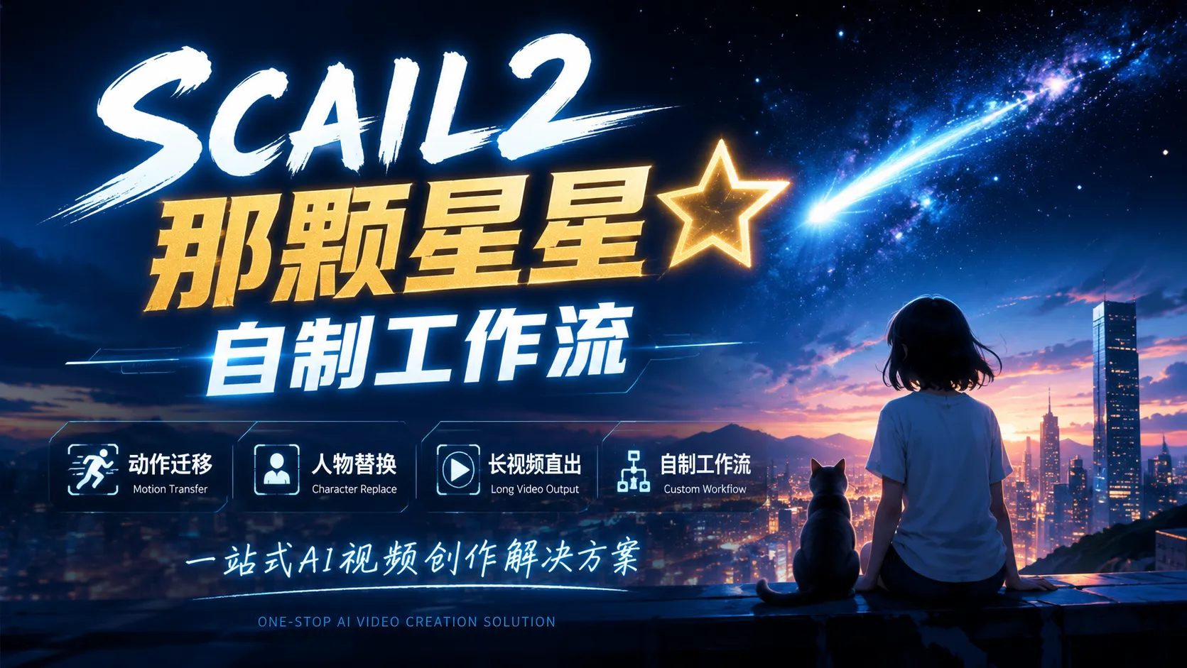 SCAIL2-那颗星星自制工作流，动作迁移，人物替换，可以直出长视频
