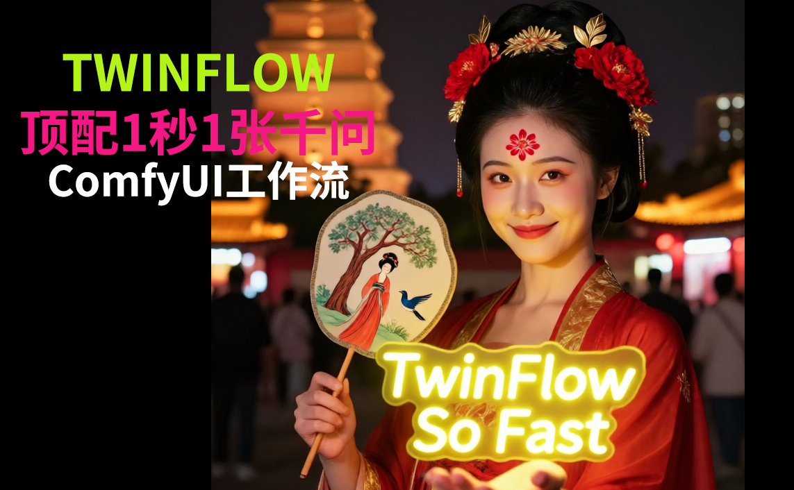 Twinflow双流加速千问生图1秒1张
