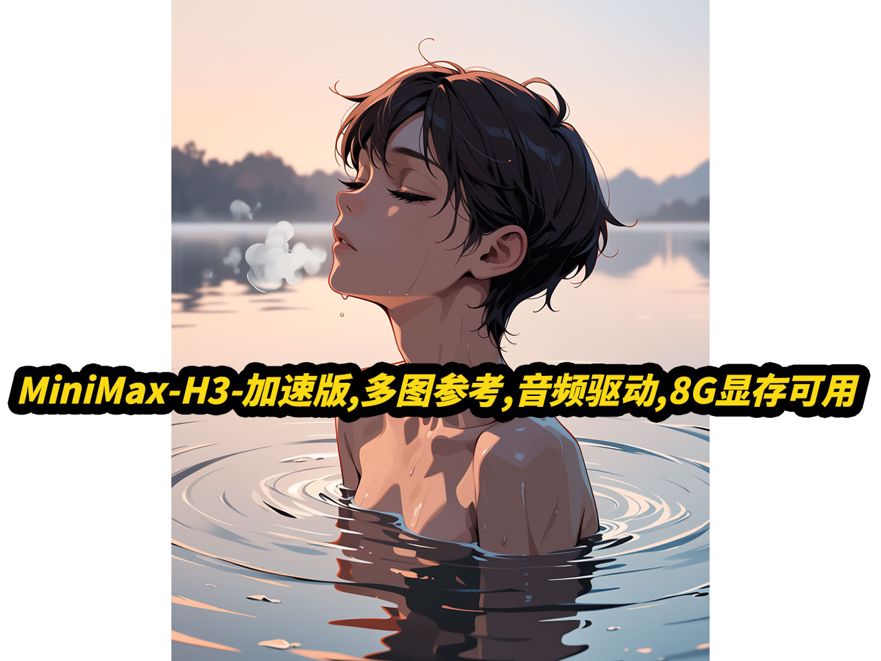 MiniMax-H3-加速版,多图参考,音频驱动,数字人,图生视频,8G显存可用,自动补帧,25步采样,自定义分辨率,自适应端口,自动提示词