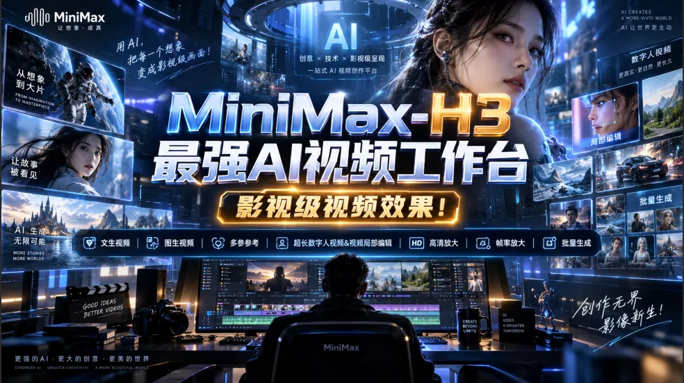 MiniMax H3最强AI视频工作台