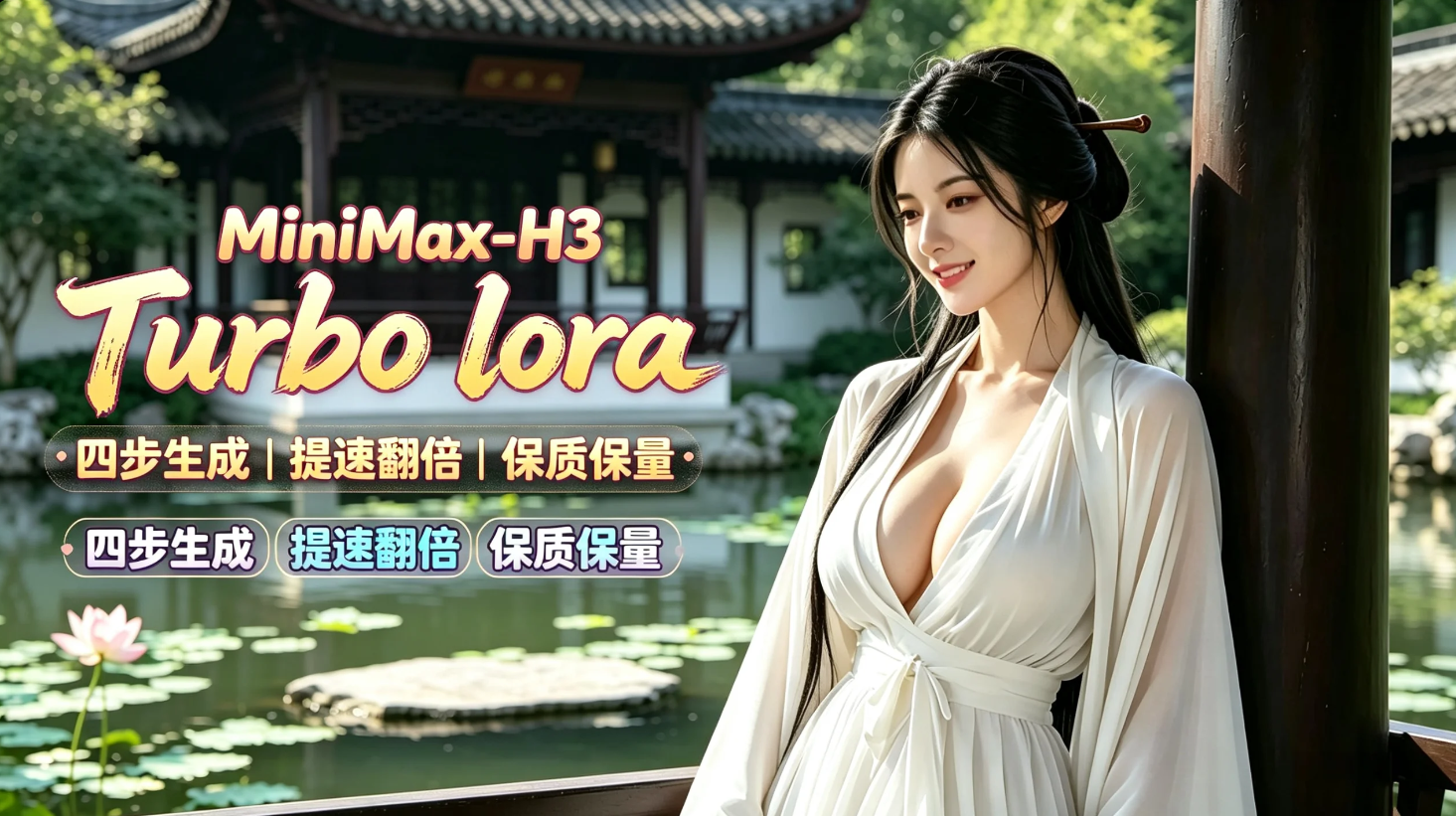 最新MiniMax-H3 Turbo 44步加速lora，生成神速，保质保量！ComfyUI 畅玩视频不用等 5090版
