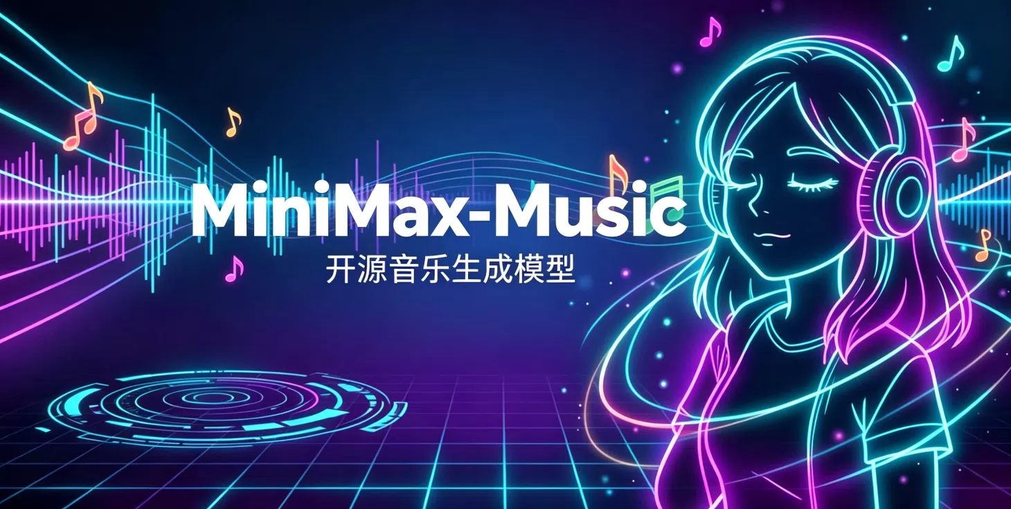 MiniMax-Music海螺最新开源音乐生成模型，最长支持5分钟，曲风多样，支持多语言，极速生成！