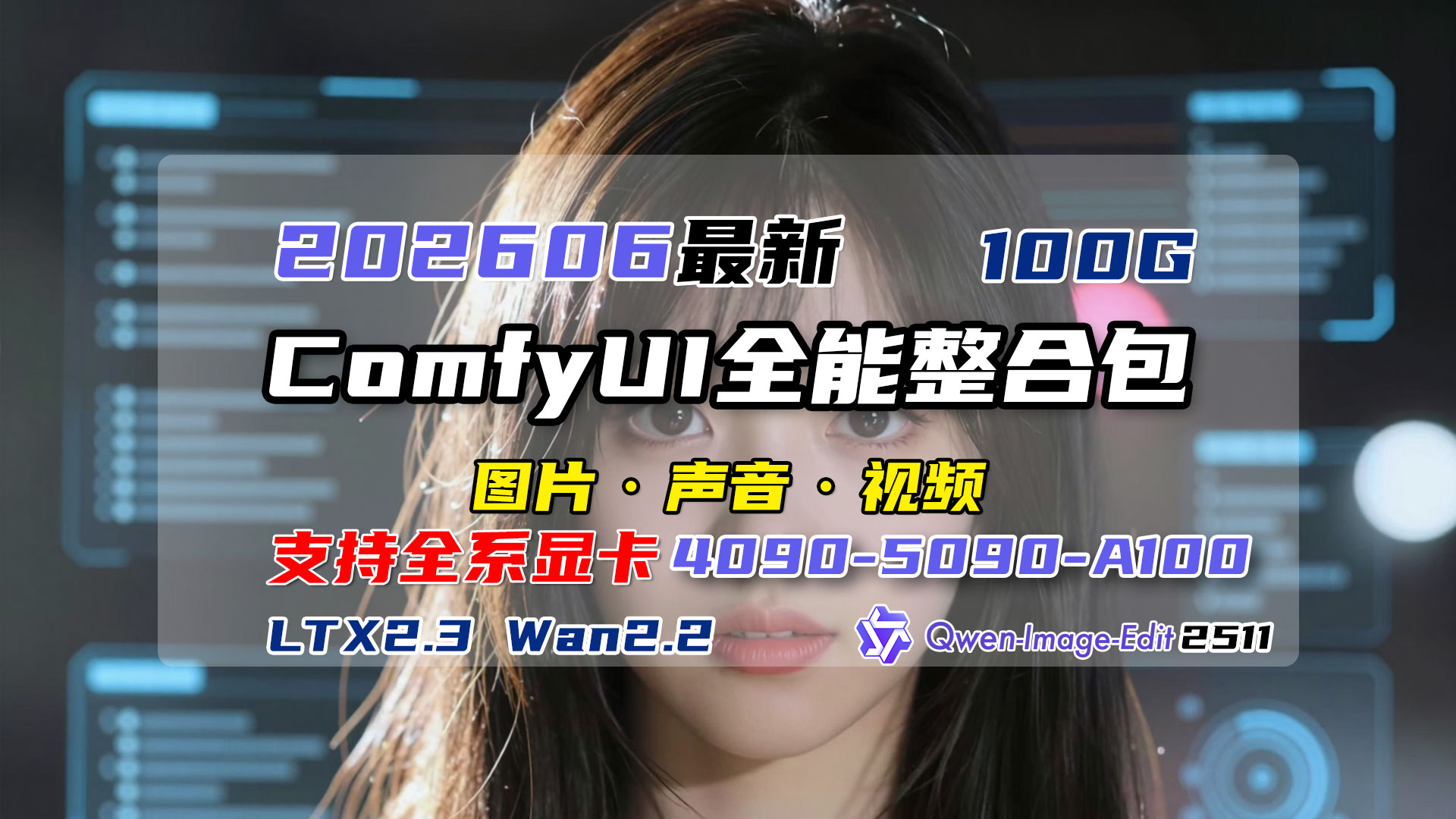 202604全新ComfyUI整合包,主流模型都有,附带40个实用工作流,体积不到100G