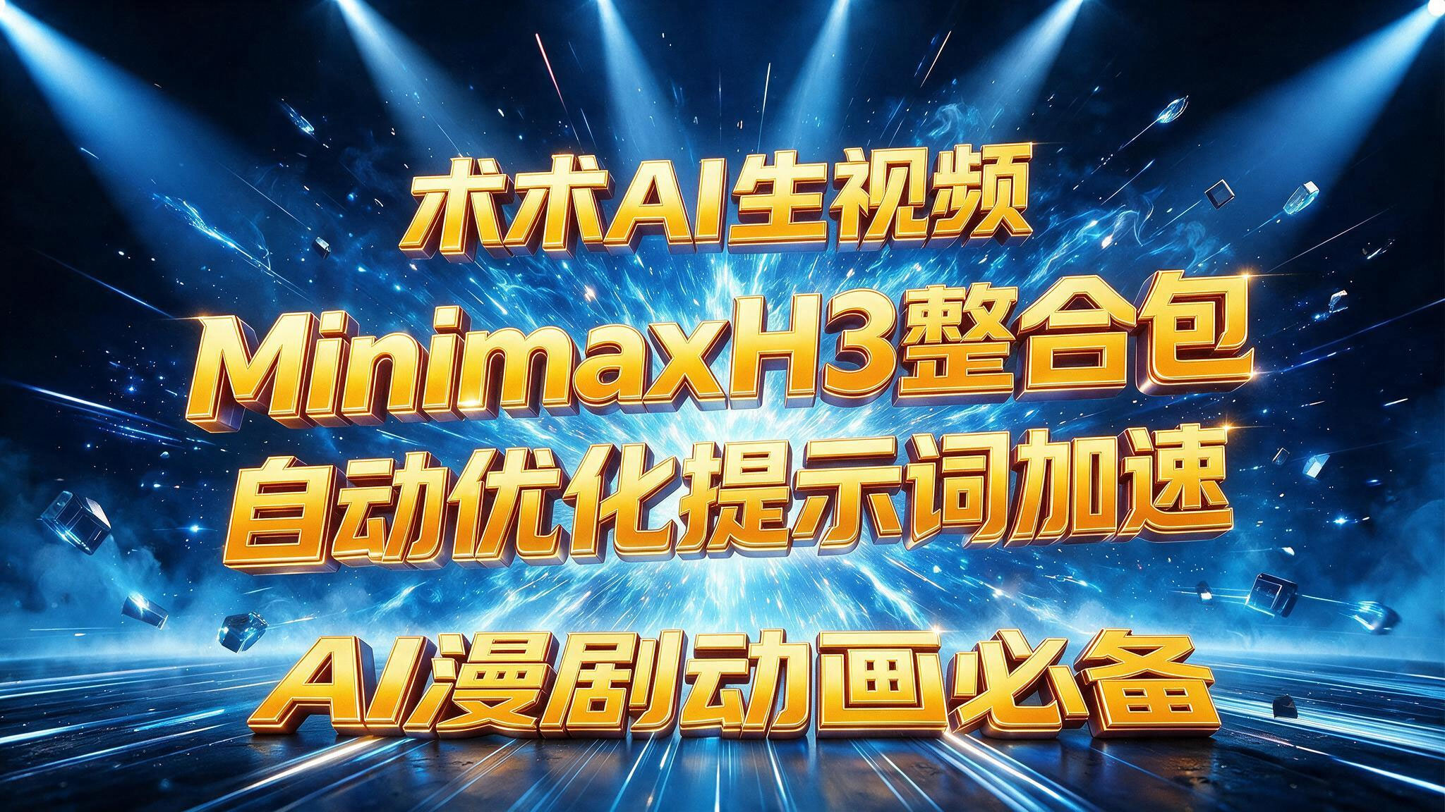 术术AI动画漫剧minimaxH3优化提示词加速comfyUIv1