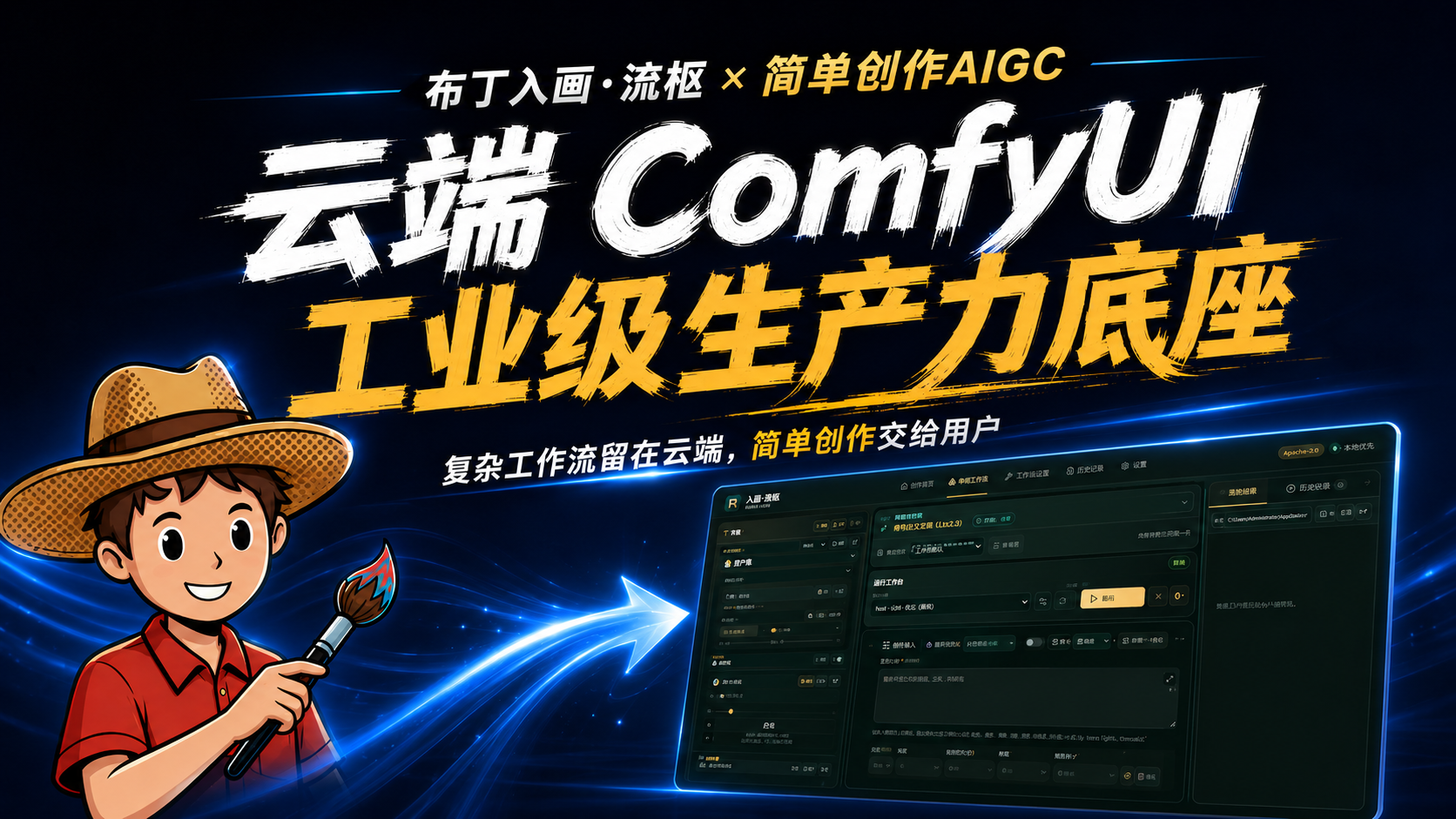 布丁入画·流枢 × 云端 ComfyUI 工业级生产力底座(小白也会用)
