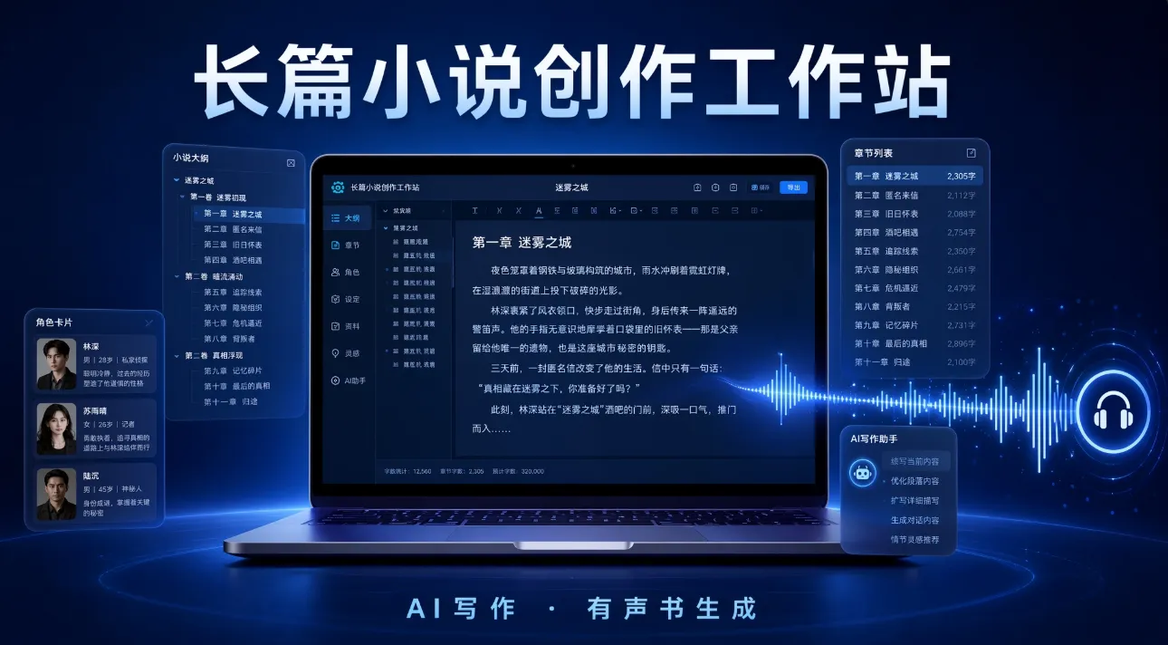 长篇小说&有声小说工作站