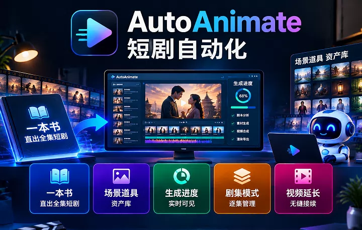 AutoAnimation｜MiniMax-H3 短剧漫剧自动化工具