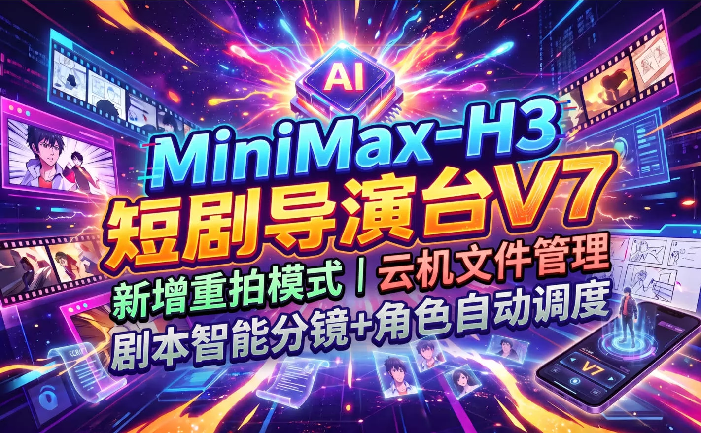 机智罗-MiniMax-H3一键漫剧生成