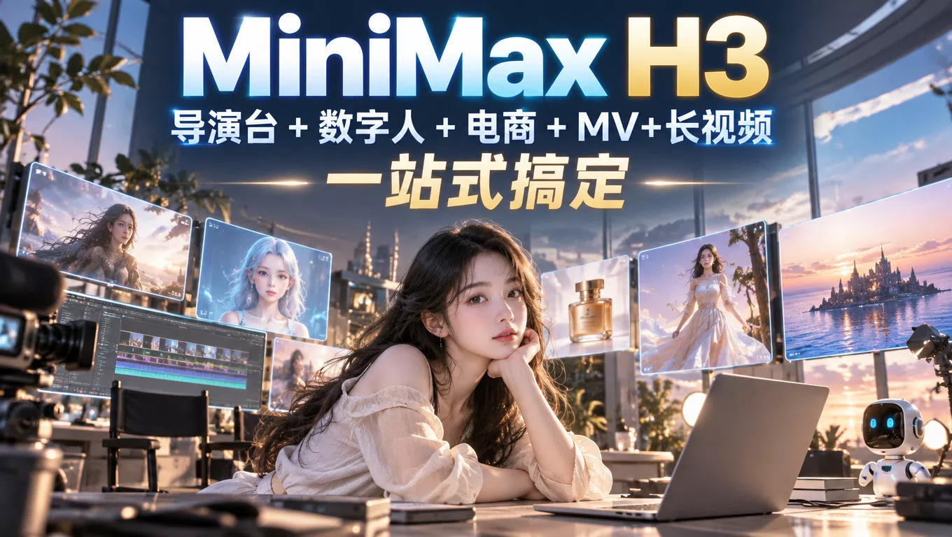 Dasiwa+MinimaxH3导演台 - 青橙Lab发布的AI模型镜像，标签：ComfyUI、MiniMax、视频生成