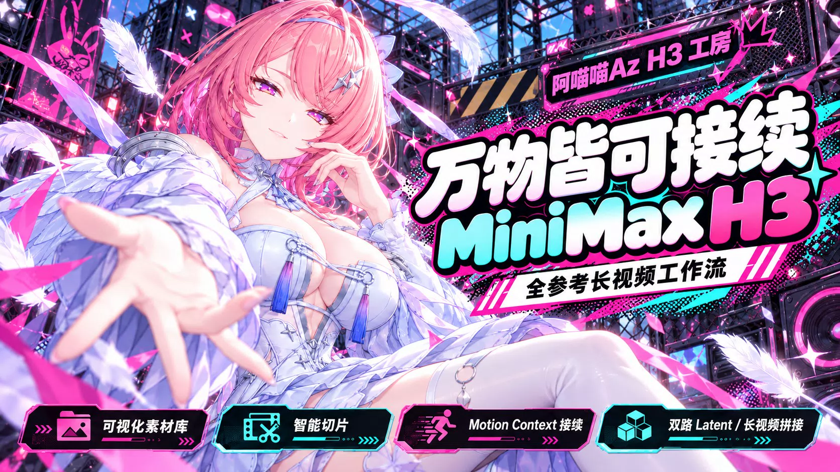 阿喵喵的H3工房 - 发布的AI模型镜像，标签：AI漫剧、ComfyUI、MiniMax